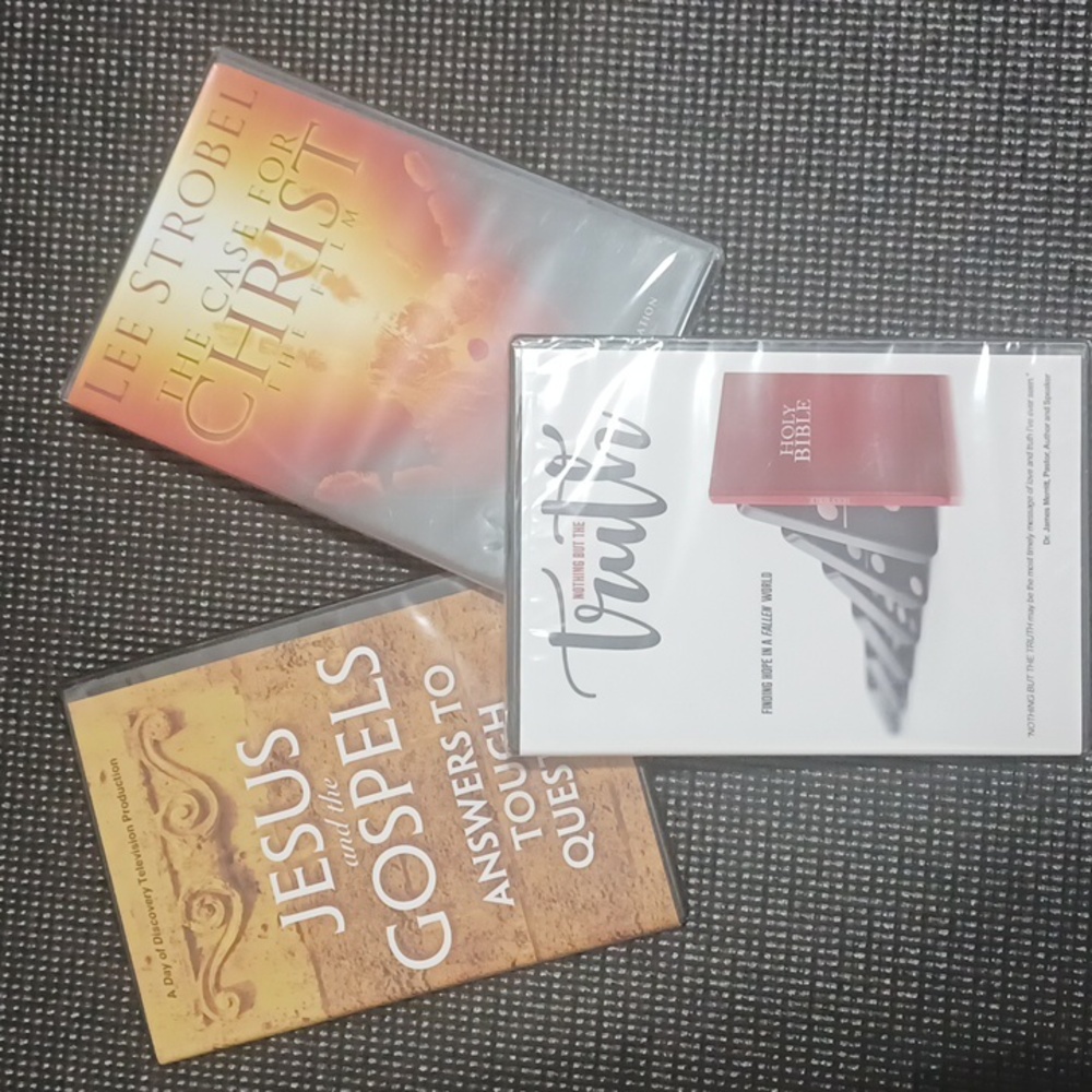 Three Christian Faith based DVDs. Christ DVD. Believers. Two new, One pre-owned